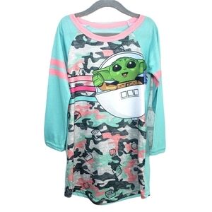STAR WARS Baby Yoda Lego Long Sleeve Nightgown Size 4/5